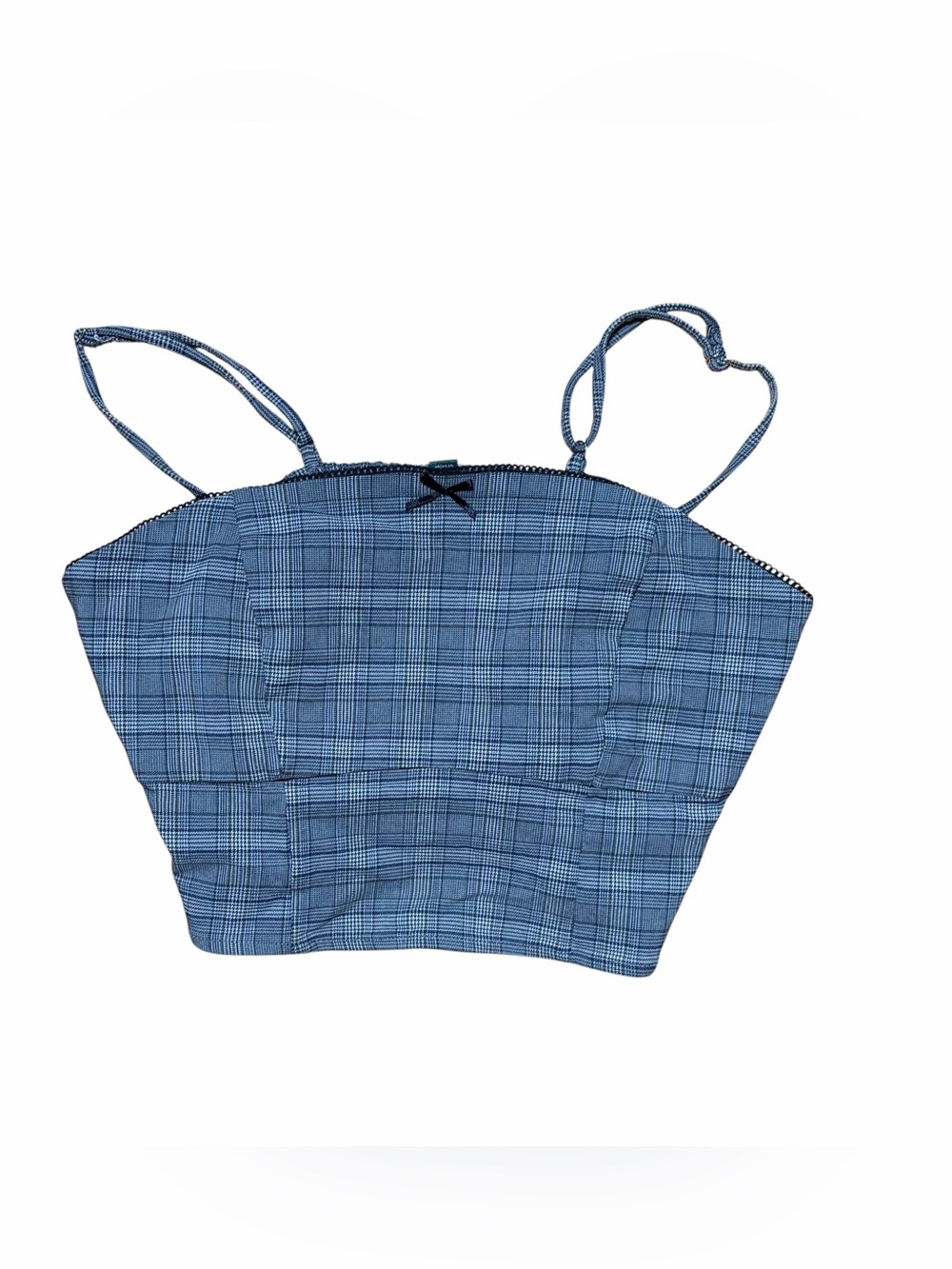 wild fable Blue Plaid Cropped Cami Top